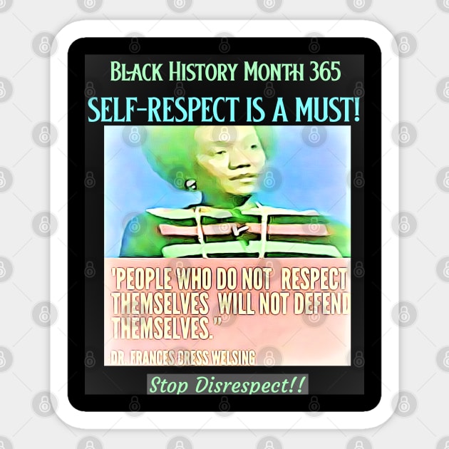 Frances Cress Welsing Sticker by Black Expressions